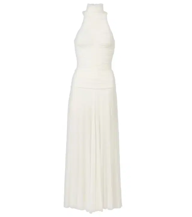 Magda Butrym Ruched sheer high-neck maxi dress