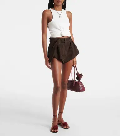 Magda Butrym Gathered cotton-blend tank top | Thumbnail 2