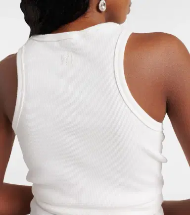Magda Butrym Gathered cotton-blend tank top | Thumbnail 5