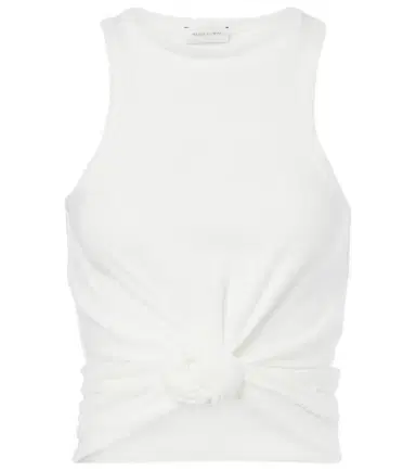 Magda Butrym Gathered cotton-blend tank top | Thumbnail 1