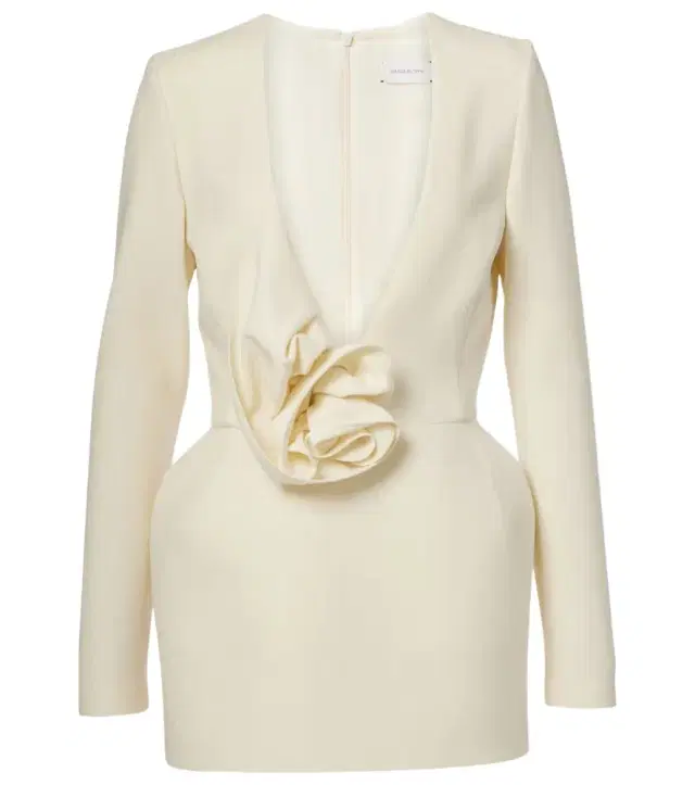 Magda Butrym Floral-appliqué wool-blend minidress