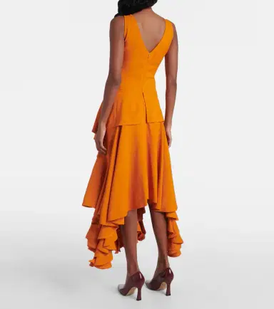 Bottega Veneta Ruffled midi dress | Thumbnail 3 Bottega Veneta Ruffled midi dress | Thumbnail 3