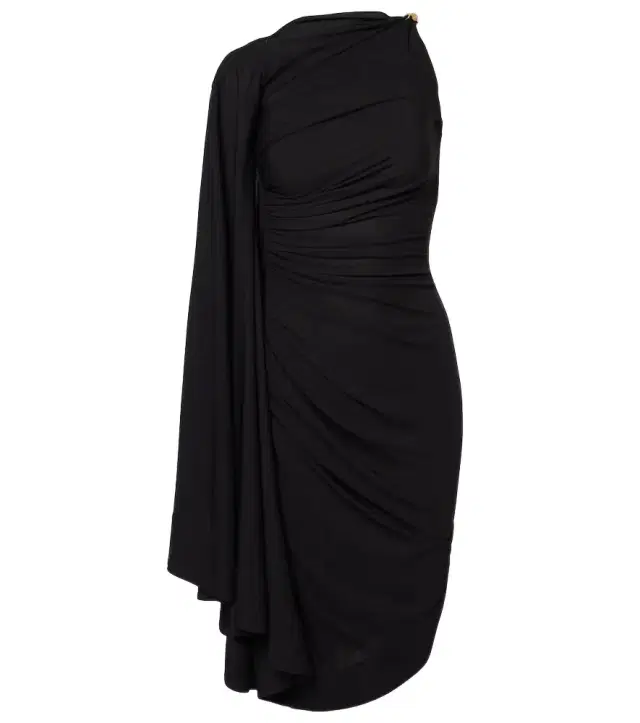 Bottega Veneta Embellished draped jersey midi dress