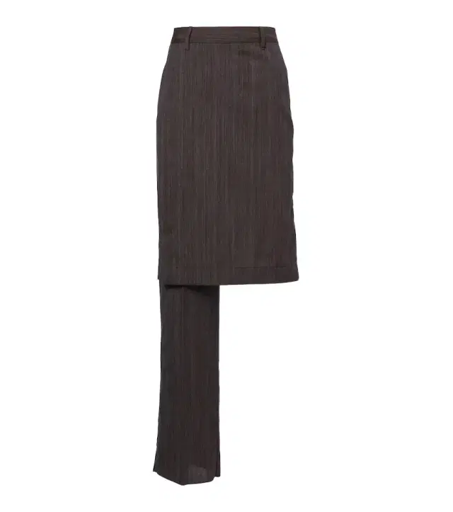 Asymmetric striped wool skirt pants