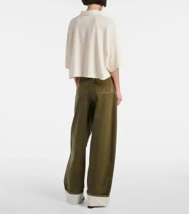 Bottega Veneta Cropped cotton polo shirt | Thumbnail 4