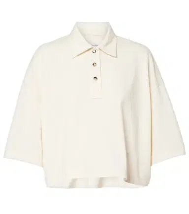 Bottega Veneta Cropped cotton polo shirt | Thumbnail 1