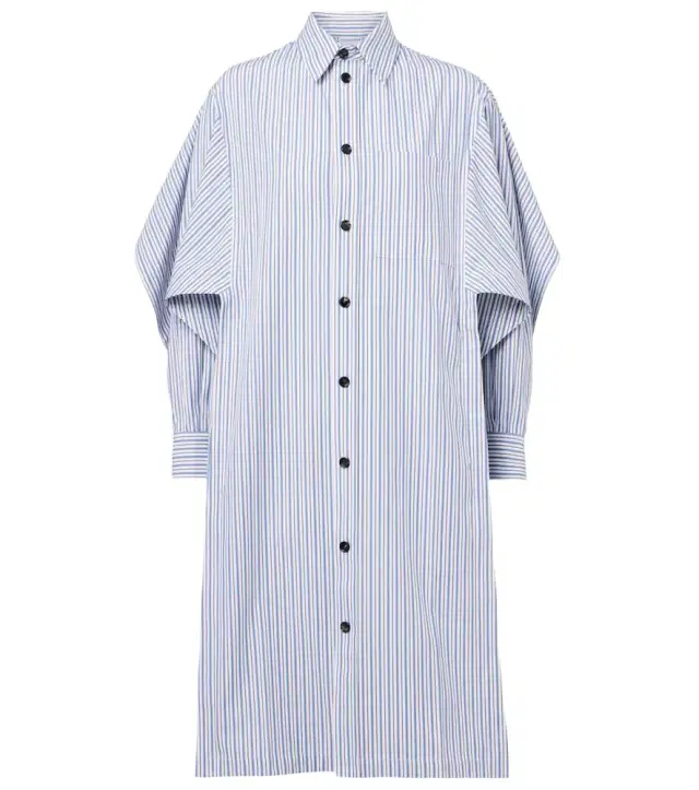 Striped cotton shirt dress