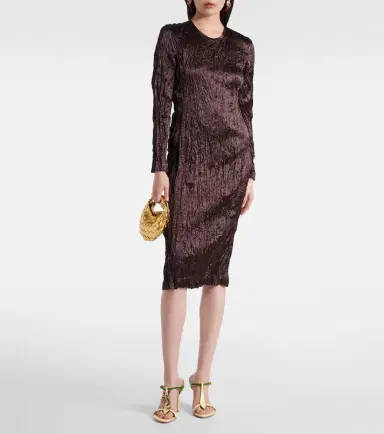 Bottega Veneta Satin midi dress | Thumbnail 5