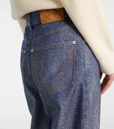 Bottega Veneta Trompe l'ail wool and cotton wide-leg pants | Thumbnail 6
