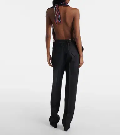 Bottega Veneta Printed halterneck silk twill top | Thumbnail 2