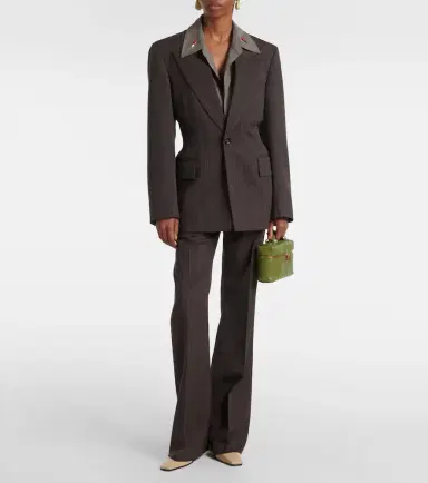Bottega Veneta Embellished striped wool shirt | Thumbnail 2 Bottega Veneta Embellished striped wool shirt | Thumbnail 2
