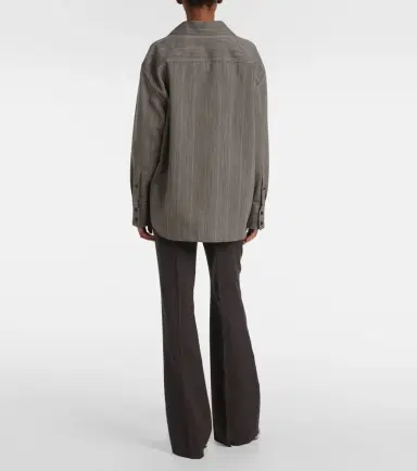 Bottega Veneta Embellished striped wool shirt | Thumbnail 5 Bottega Veneta Embellished striped wool shirt | Thumbnail 5