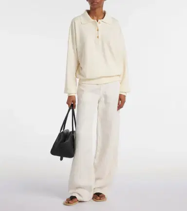 The Row Corzas cotton and cashmere polo sweater | Thumbnail 5 The Row Corzas cotton and cashmere polo sweater | Thumbnail 5