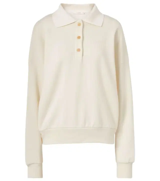 The Row Corzas cotton and cashmere polo sweater
