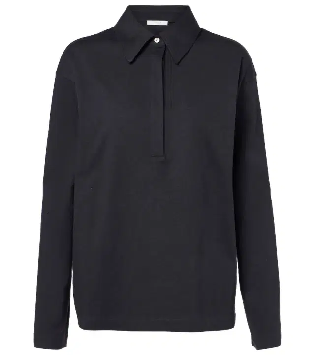 The Row Roddie cotton and silk jersey polo shirt