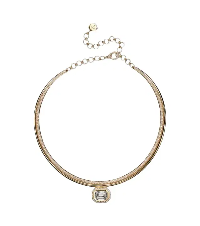 18kt gold choker with diamonds