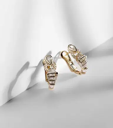 SHAY JEWELRY Serpentine 18kt gold huggie earrings with diamonds | Thumbnail 5 SHAY JEWELRY Serpentine 18kt gold huggie earrings with diamonds | Thumbnail 5