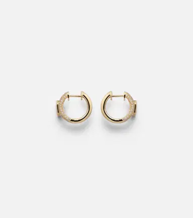 Shay Jewelry 18kt gold huggie earrings with diamonds | Thumbnail 2 Shay Jewelry 18kt gold huggie earrings with diamonds | Thumbnail 2