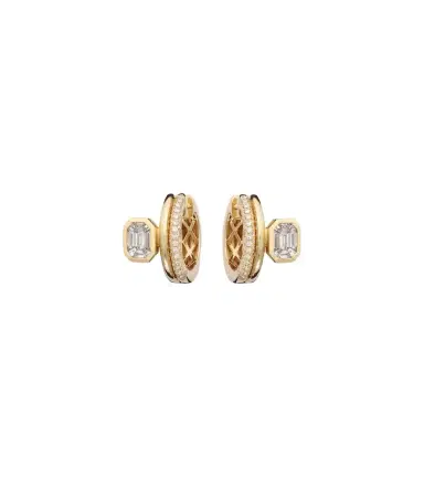 Shay Jewelry 18kt gold huggie earrings with diamonds | Thumbnail 1 Shay Jewelry 18kt gold huggie earrings with diamonds | Thumbnail 1