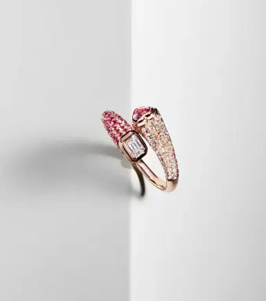 SHAY JEWELRY Mixed Bypass 18kt rose gold ring with diamonds and sapphires | Thumbnail 5