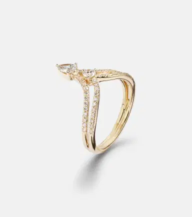 SHAY JEWELRY 18kt gold pinky ring with diamonds | Thumbnail 2
