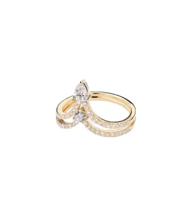 SHAY JEWELRY 18kt gold pinky ring with diamonds | Thumbnail 1