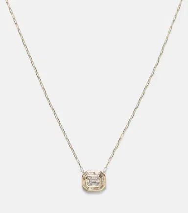 SHAY JEWELRY Illusion 18kt gold pendant necklace with diamonds | Thumbnail 2