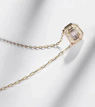 SHAY JEWELRY Illusion 18kt gold pendant necklace with diamonds | Thumbnail 6