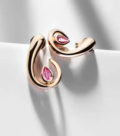 Shay Jewelry 18kt rose gold earrings with sapphires | Thumbnail 5 Shay Jewelry 18kt rose gold earrings with sapphires | Thumbnail 5