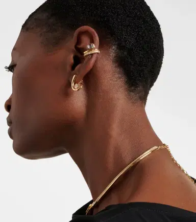 SHAY JEWELRY 18kt gold ear cuff with diamonds | Thumbnail 3