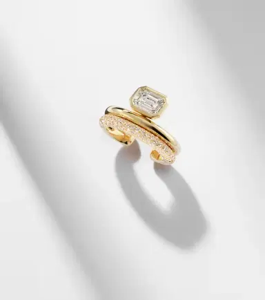SHAY JEWELRY 18kt gold ear cuff with diamonds | Thumbnail 4