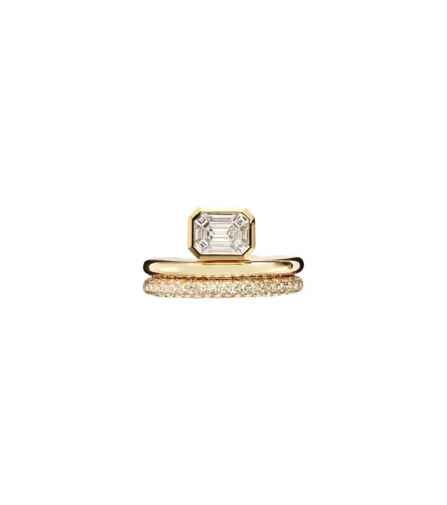 18kt gold ear cuff with diamonds