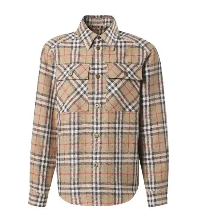 Burberry Check cotton and linen shirt