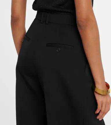 Saint Laurent High-rise wool Grain De Poudre tuxedo pants | Thumbnail 2