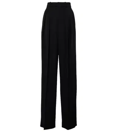 Saint Laurent High-rise wool Grain De Poudre tuxedo pants | Thumbnail 1
