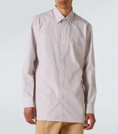 Charvet Striped cotton poplin shirt | Thumbnail 3 Charvet Striped cotton poplin shirt | Thumbnail 3