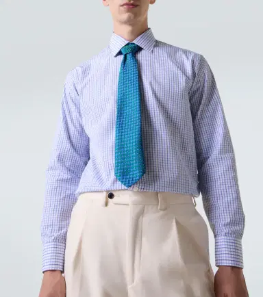 Charvet Checked cotton poplin shirt | Thumbnail 3 Charvet Checked cotton poplin shirt | Thumbnail 3
