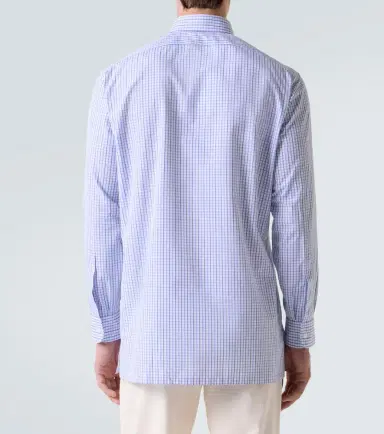 Charvet Checked cotton poplin shirt | Thumbnail 4 Charvet Checked cotton poplin shirt | Thumbnail 4