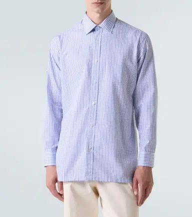 Charvet Checked cotton poplin shirt | Thumbnail 5 Charvet Checked cotton poplin shirt | Thumbnail 5