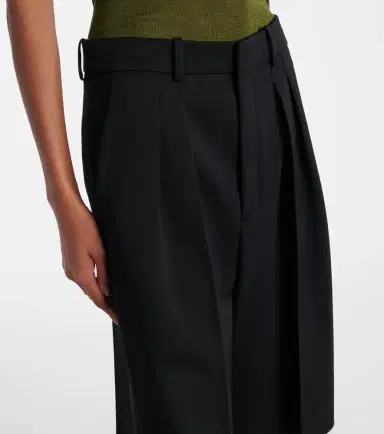 Saint Laurent Grain De Poudre wool Bermuda shorts | Thumbnail 5