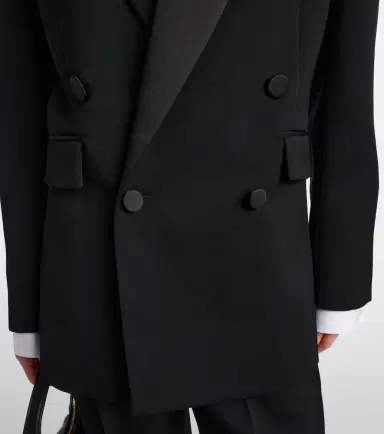 Saint Laurent Satin-trimmed wool tuxedo jacket | Thumbnail 5 Saint Laurent Satin-trimmed wool tuxedo jacket | Thumbnail 5