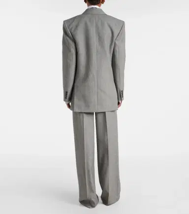 Saint Laurent Double-breasted wool twill blazer | Thumbnail 4