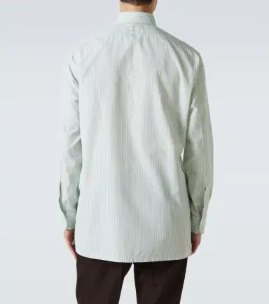 Charvet Striped cotton poplin shirt | Thumbnail 5 Charvet Striped cotton poplin shirt | Thumbnail 5