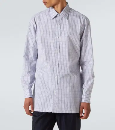 Charvet Checked cotton poplin shirt | Thumbnail 2