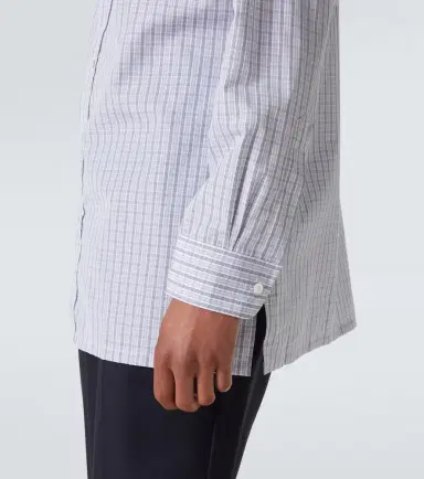 Charvet Checked cotton poplin shirt | Thumbnail 4