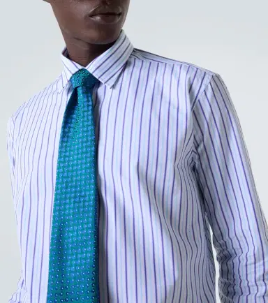 Charvet Striped cotton poplin shirt | Thumbnail 3