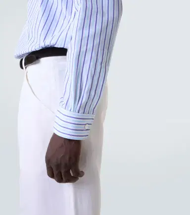 Charvet Striped cotton poplin shirt | Thumbnail 6