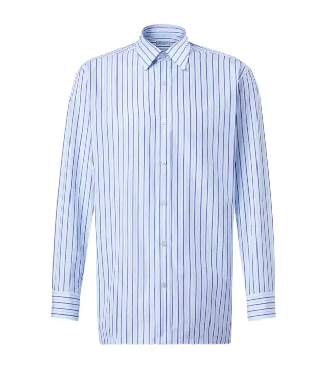 Striped cotton poplin shirt