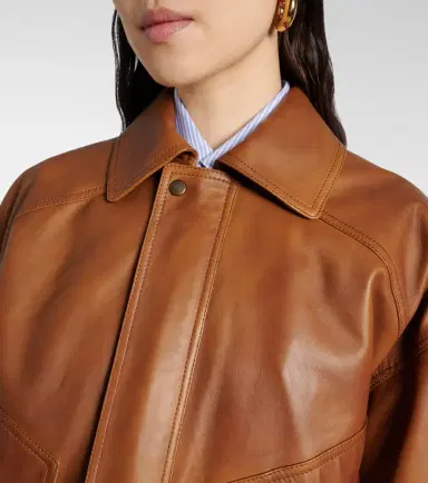 Saint Laurent Leather bomber jacket | Thumbnail 5