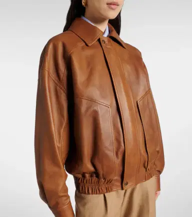 Saint Laurent Leather bomber jacket | Thumbnail 6